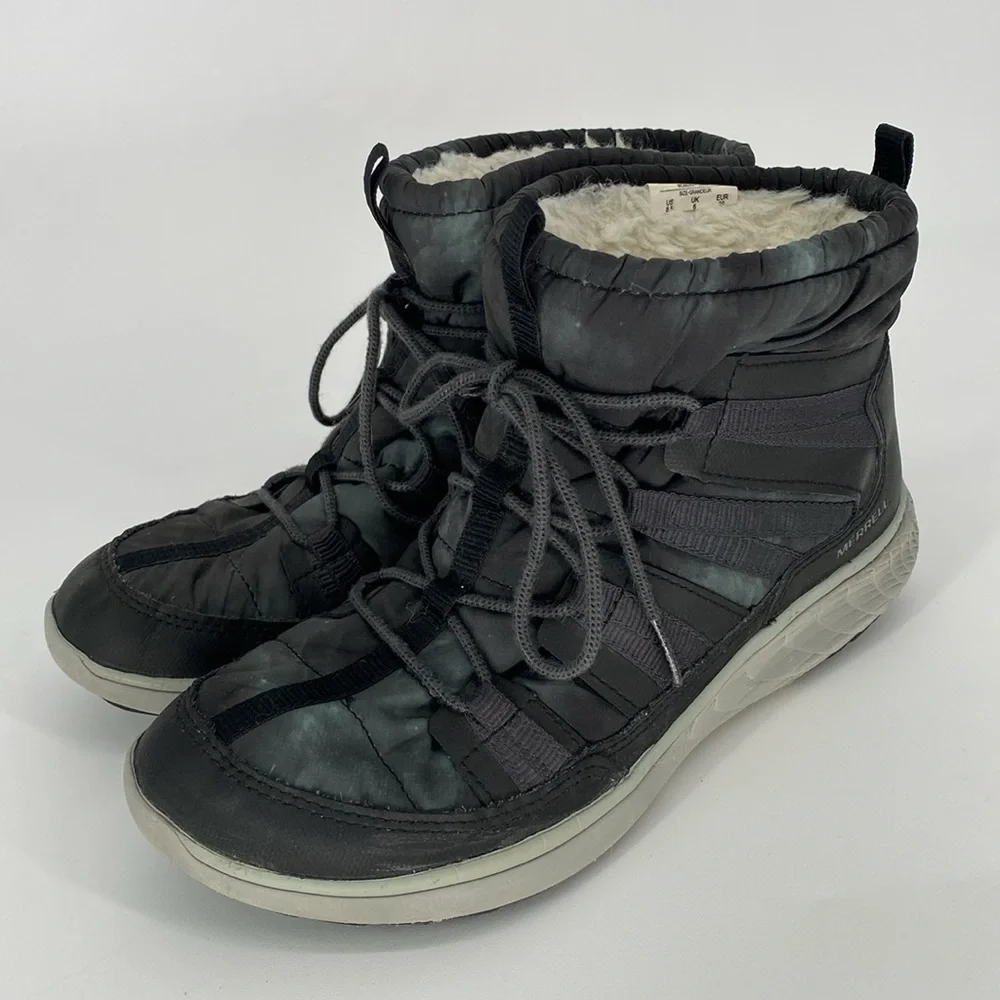 MERRELL Pechora Turbulance Select Grip Faux Fur Sherpa Lined Boots Size 8.5‎